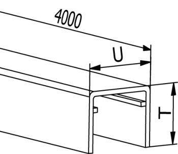 31mm U-Handrail - Model 7200 CAD Drawing